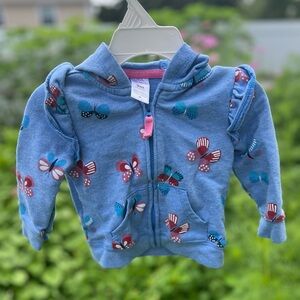 Carters Zip Up Hoodie, 9m